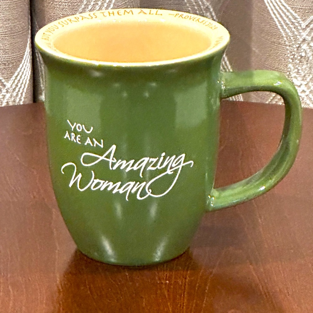Abbey Press Green Coffee Tea Mug “You Are An Amazing Woman” Proverbs 31:29